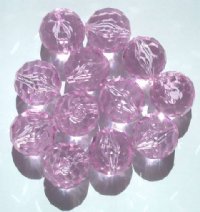 12 20mm Acrylic Faceted Pink